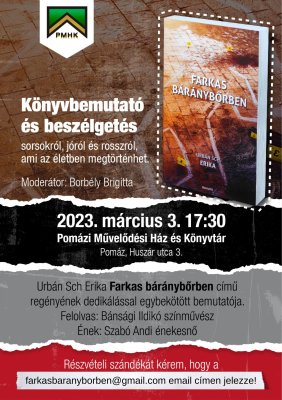 Farkas báránybőrben könyvbemutató és beszélgetés Farkas báránybőrben könyvbemutató és beszélgetés