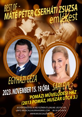 Máté Péter és Cserháti Zsuzsa emlékest Máté Péter és Cserháti Zsuzsa emlékest