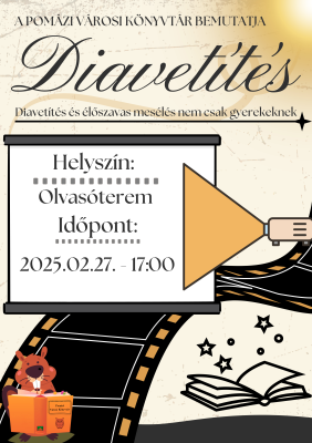 diavetítés a könyvtárban