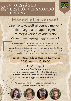 IV. Országos Versíró-versmondó verseny