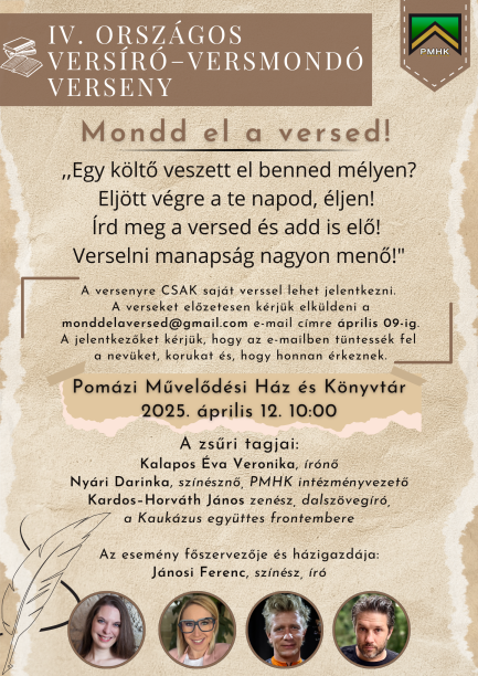 IV. Országos Versíró-versmondó verseny