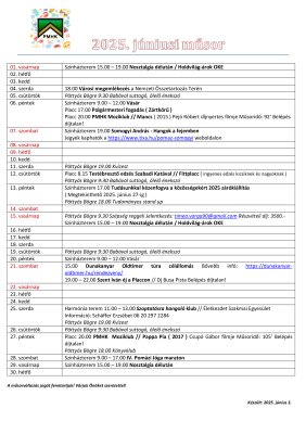 Júniusi program