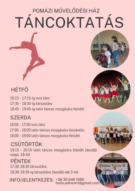 Latin és társastánc csoportok Holló Adriennel