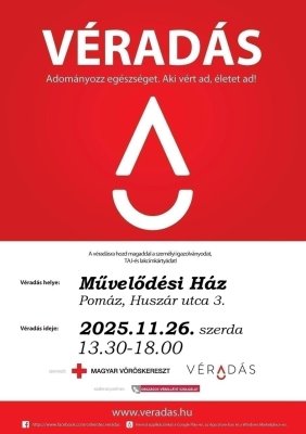 Véradás 2025 november