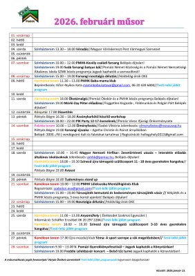 februári műsor