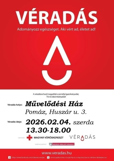 Véradás pomázon