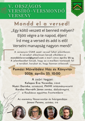 V. Országos Versíró-Versmondó verseny