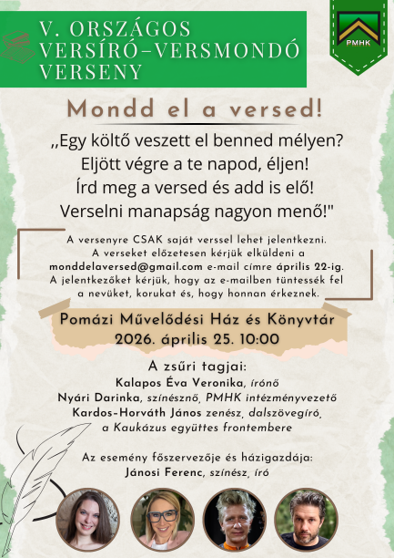 V. Országos Versíró-Versmondó verseny