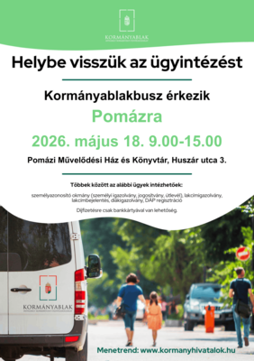 Kormányablakbusz Pomázon