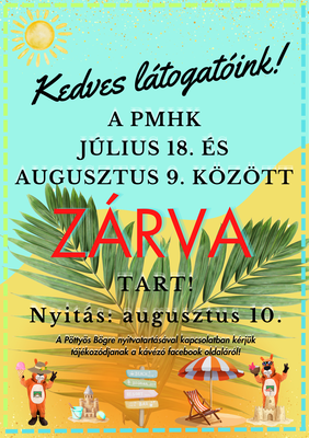 Zárás 2026 nyár
