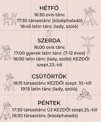 Latin és társastánc csoportok Holló Adriennel