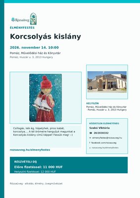 Élményfestés - Korcsolyás kislány