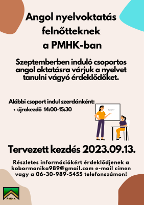 Angol nyelvoktatás felnőtteknek a PMHK-ban